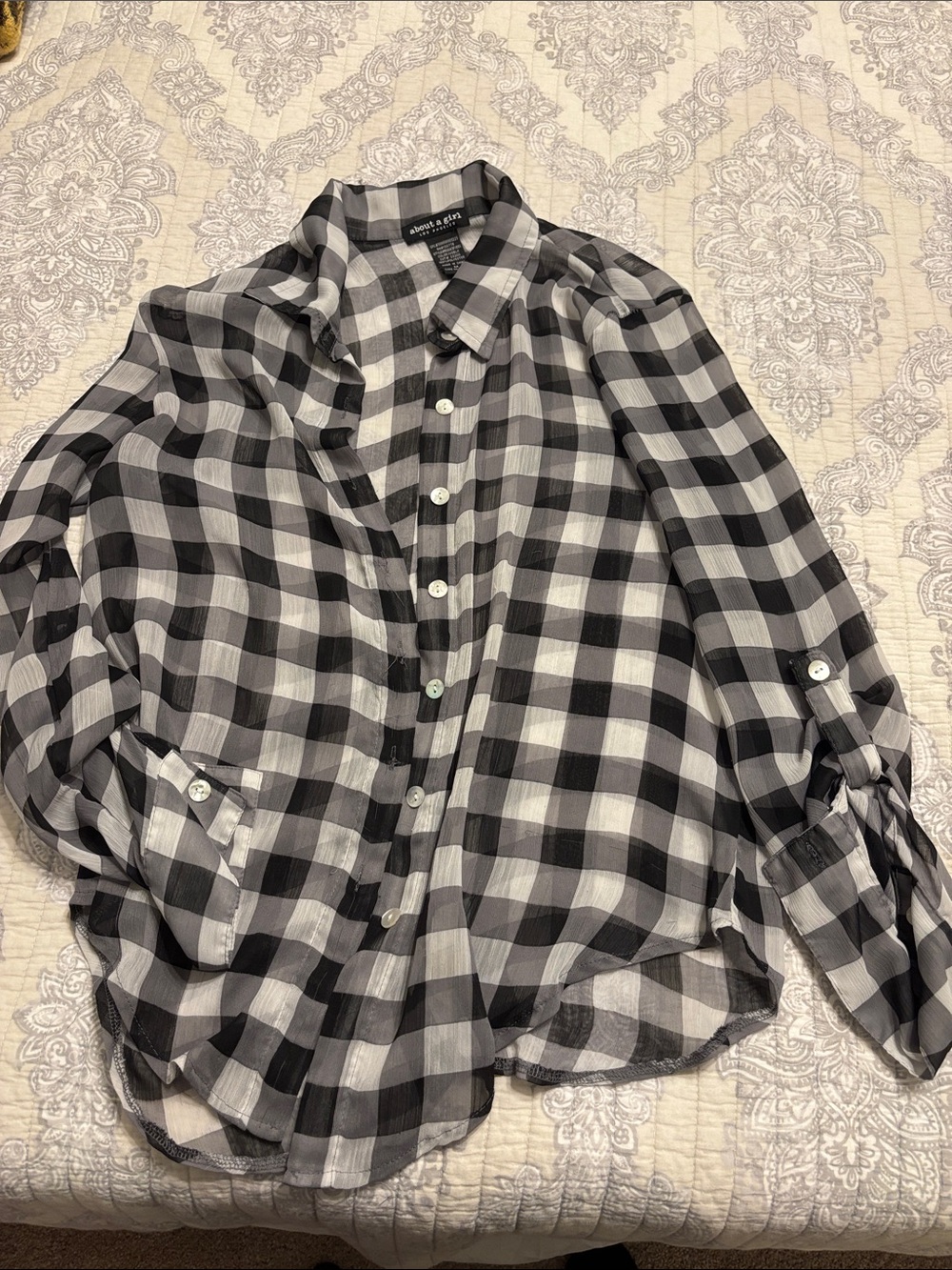 About a girl sheer top